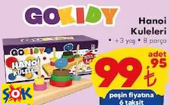 GOKİDY HANOİ KULELERİ OYUNCAK GOKİDY HANOİ KULELERİ OYUNCAK